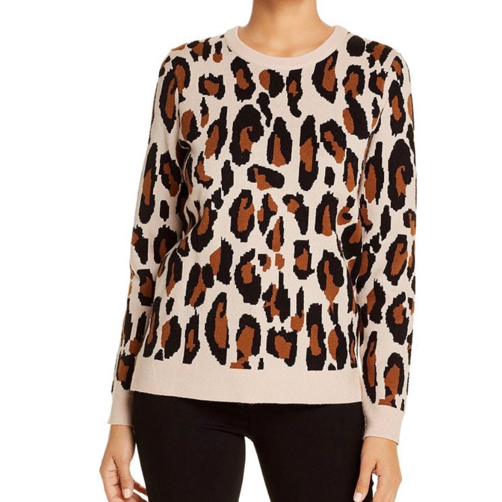 Tahari Leopard Sweater